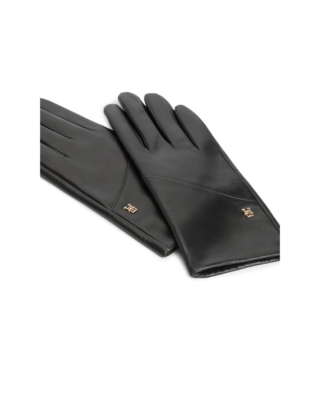 Tommy Hilfiger Black Leather Gloves