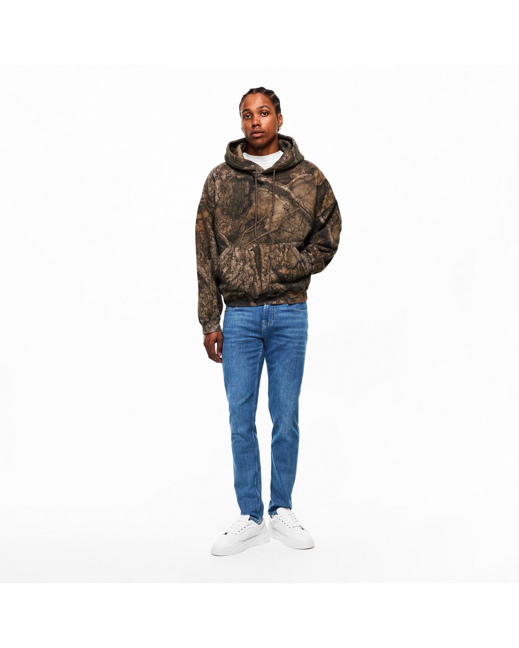 7 For All Mankind Blue Tapered Jeans for men