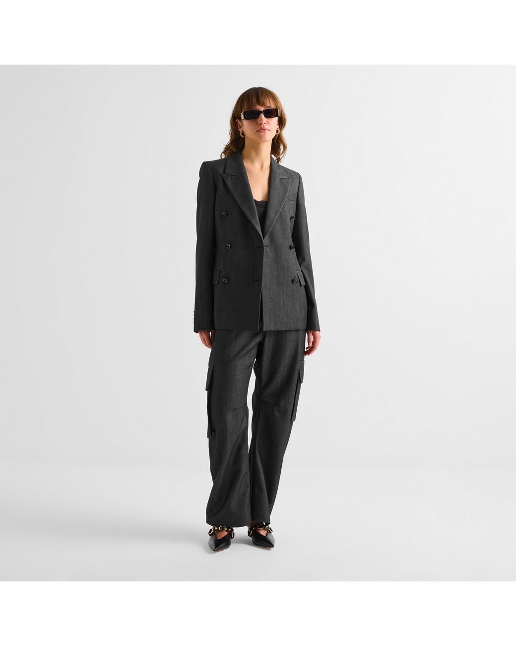 Balenciaga Black Bal Dbl Brst Blazer Ld64
