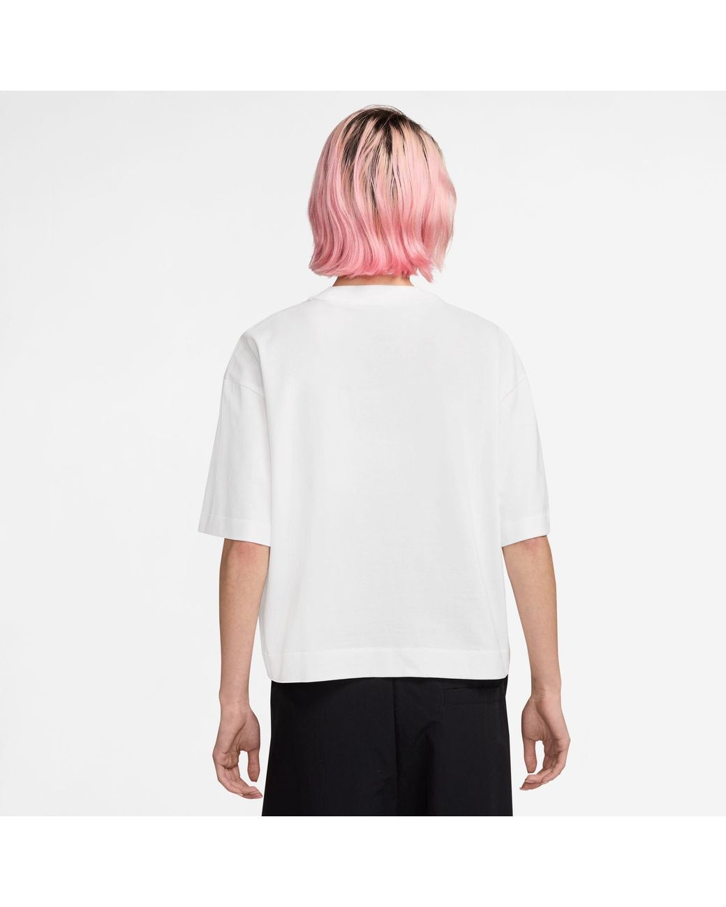 Nike White Nsw Luxe Short-Sleeve Cotton Boxy T-Shirt