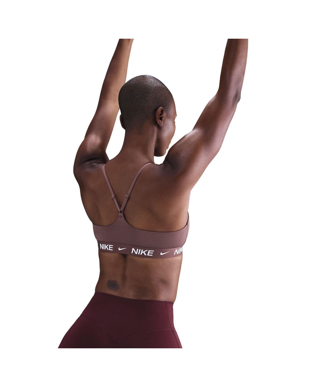 Nike Brown Indy Light Support Padded Sports Bra