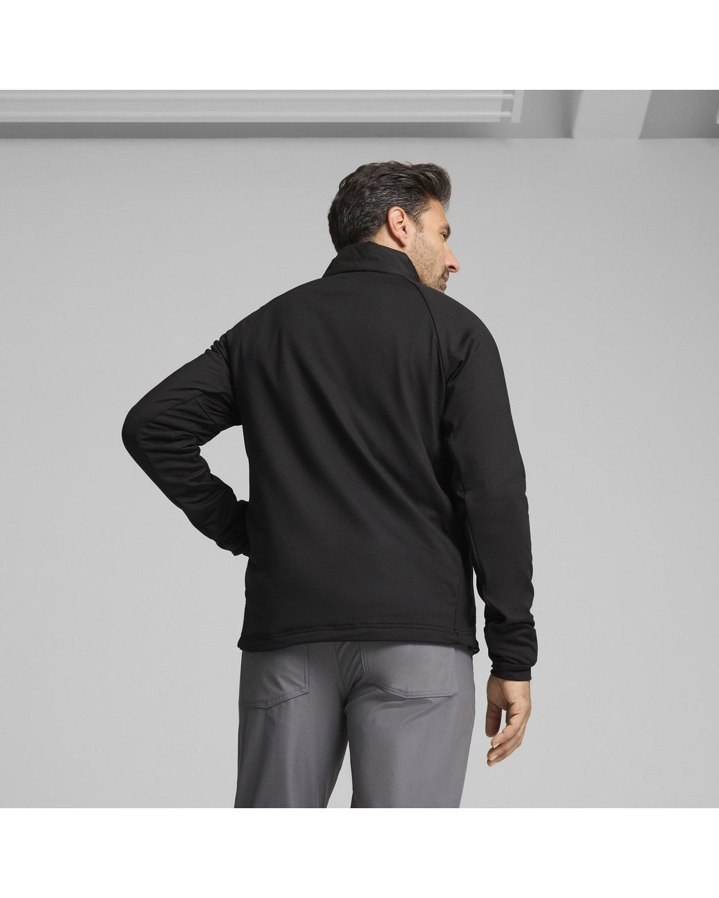 PUMA Black Hielands Jacket Golf for men