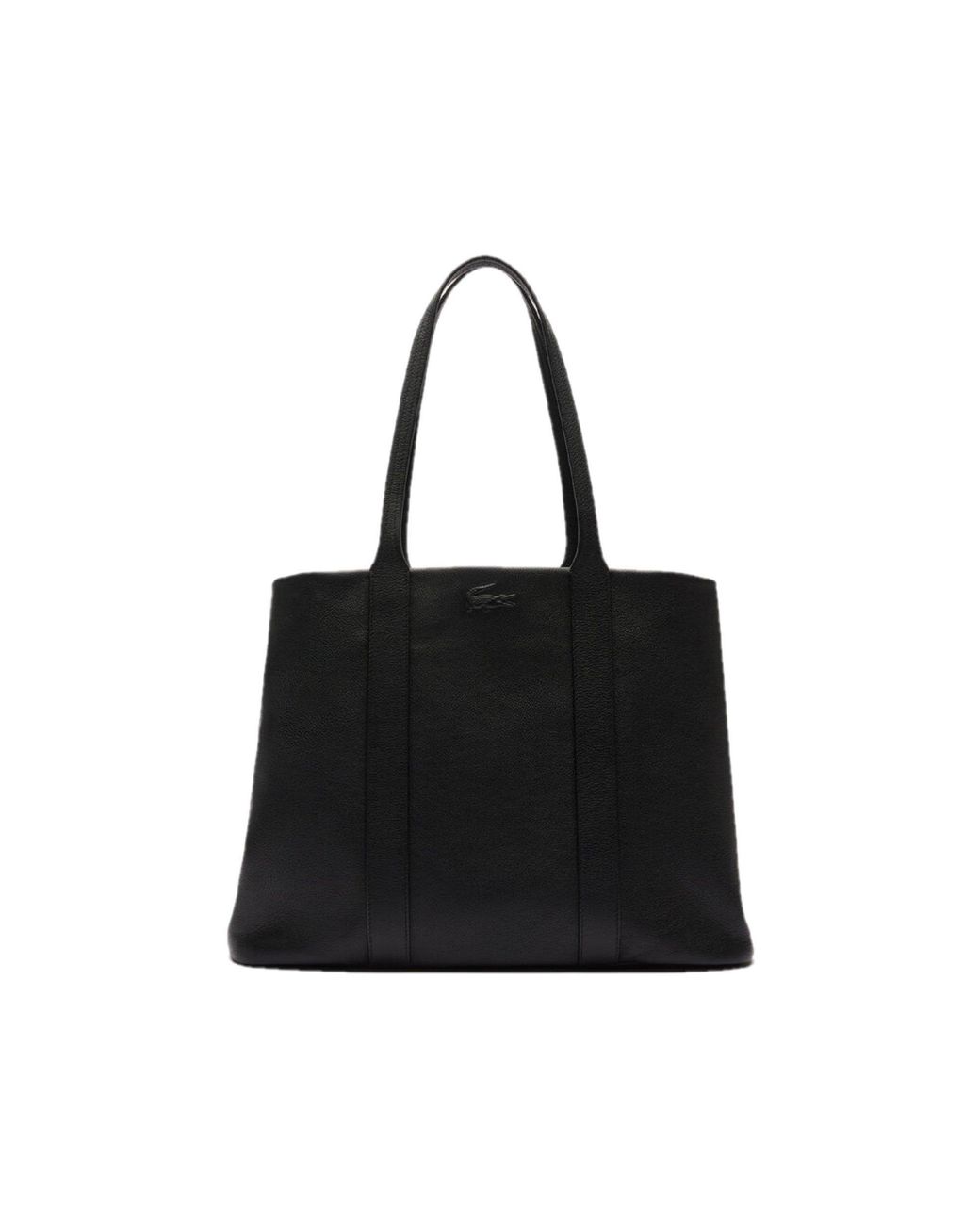 Lacoste Black Xl Shopping Top Handle Bag