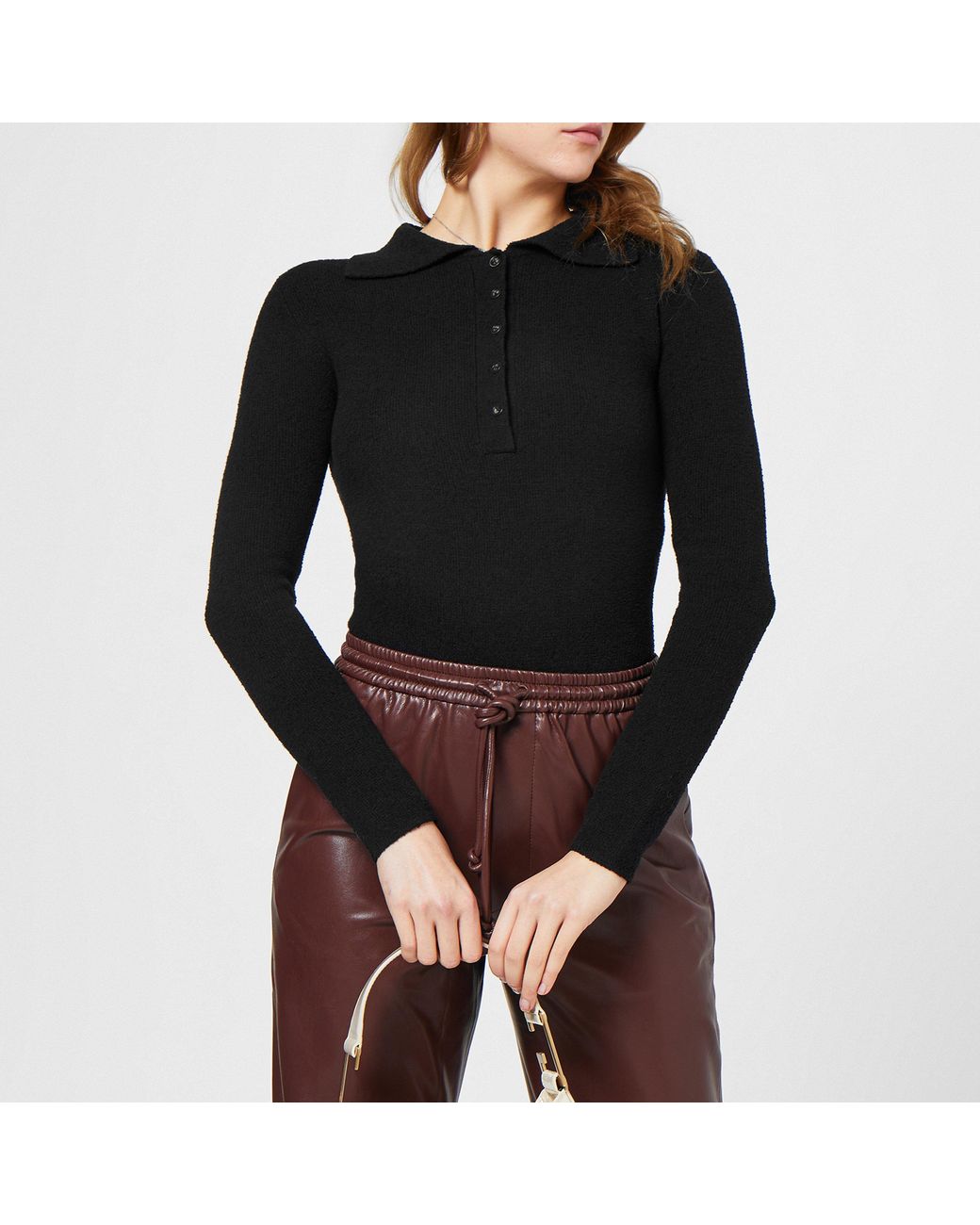 Nanushka Black Jonelle Bodysuit