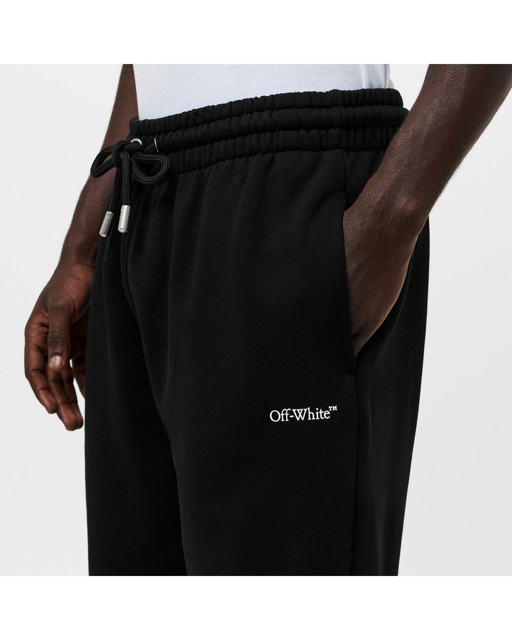 Off-White c/o Virgil Abloh Black Arrow Fleece Closed Hem Joggers for men