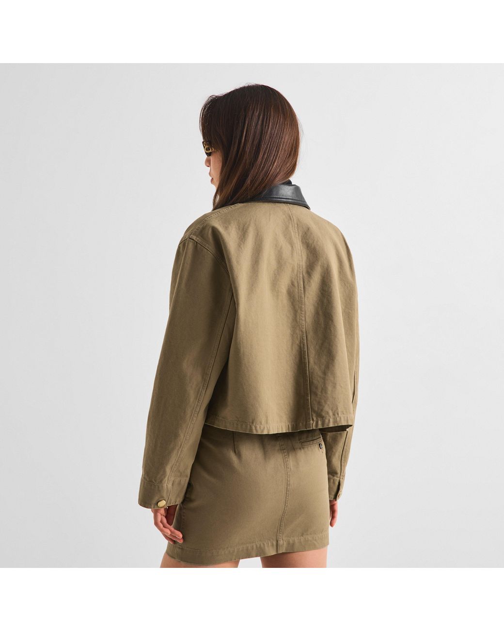 Balenciaga Green Heavyweight Cotton Coach Jacket