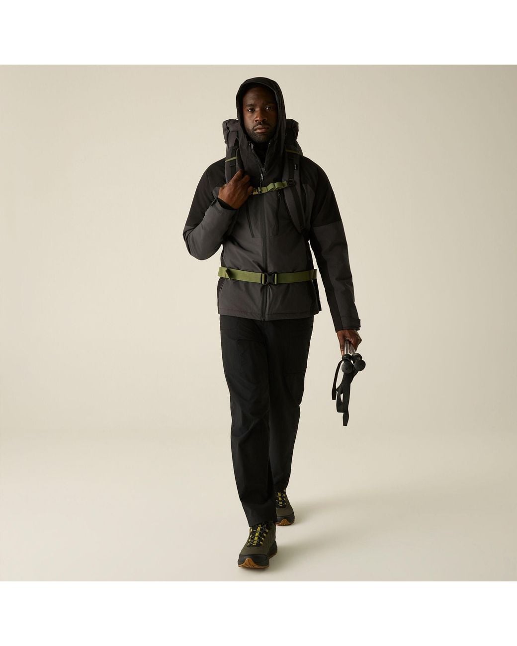 Regatta Black Highton Stretch Padded Waterproof Jacket for men