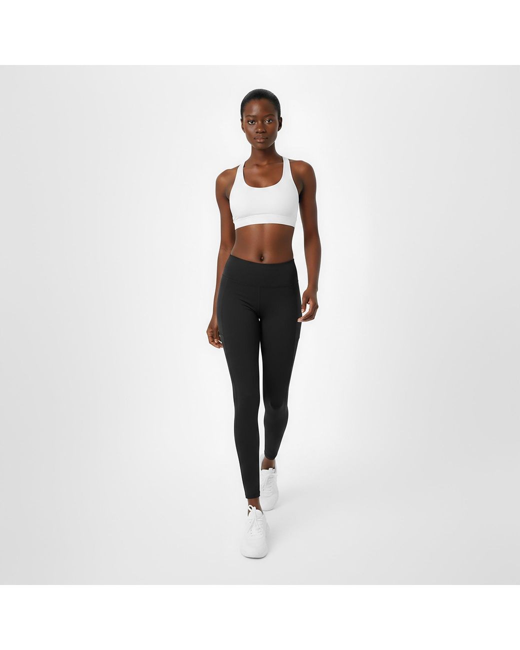 Usa Pro White Core Racer Back Sports Bra