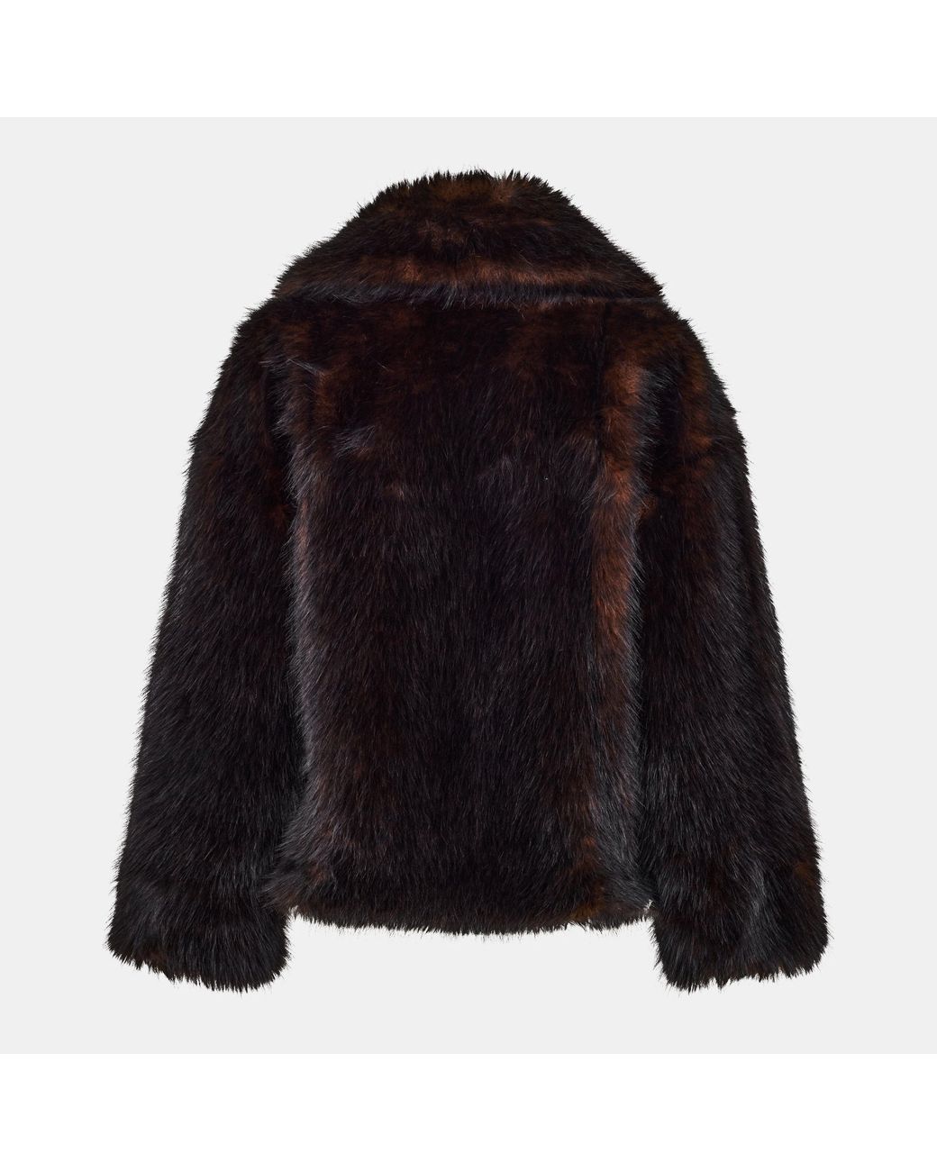 Biba Black Faux Fur Relaxed Fit Teddy Coat