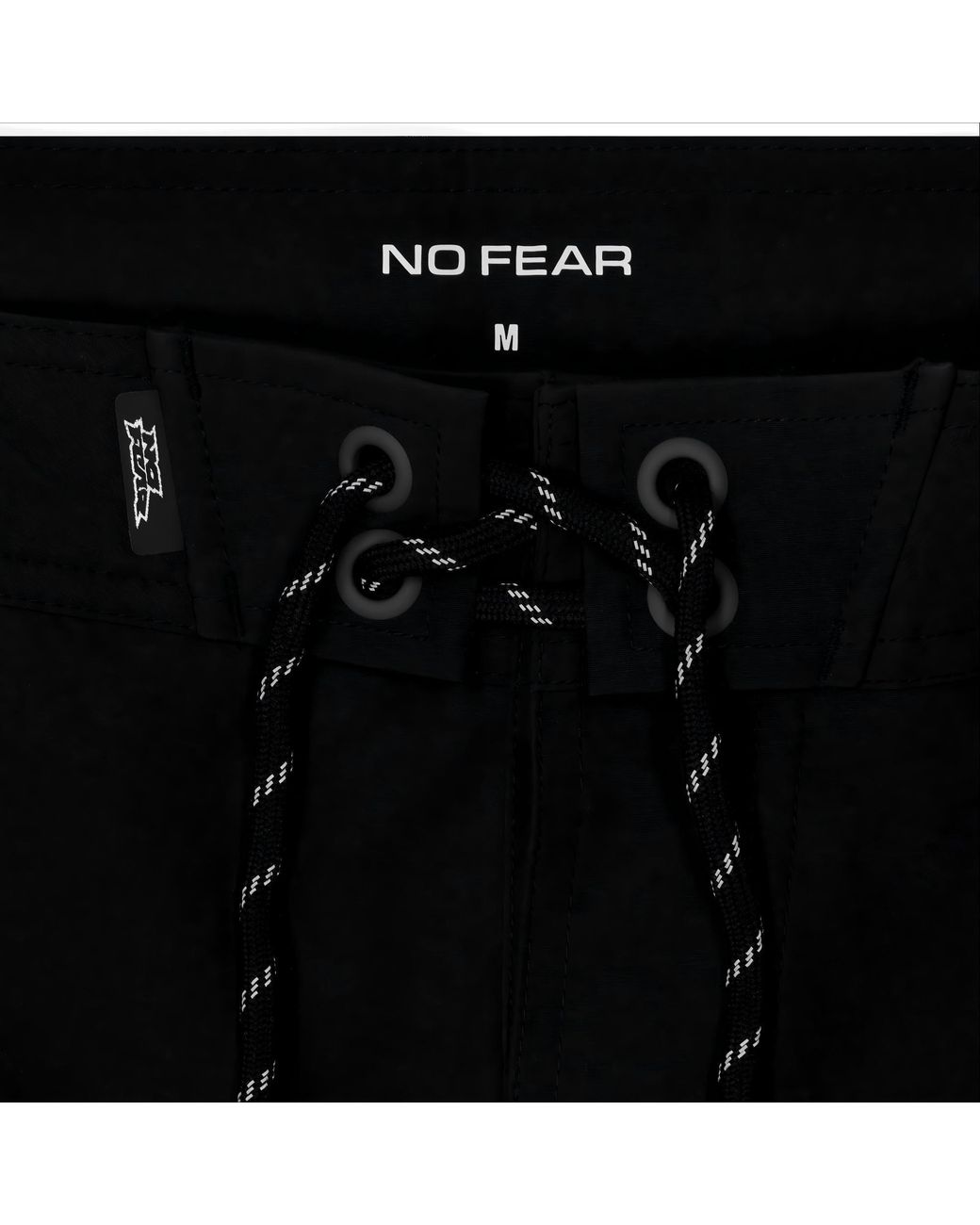 No Fear Black Drawstring Swim Shorts for men