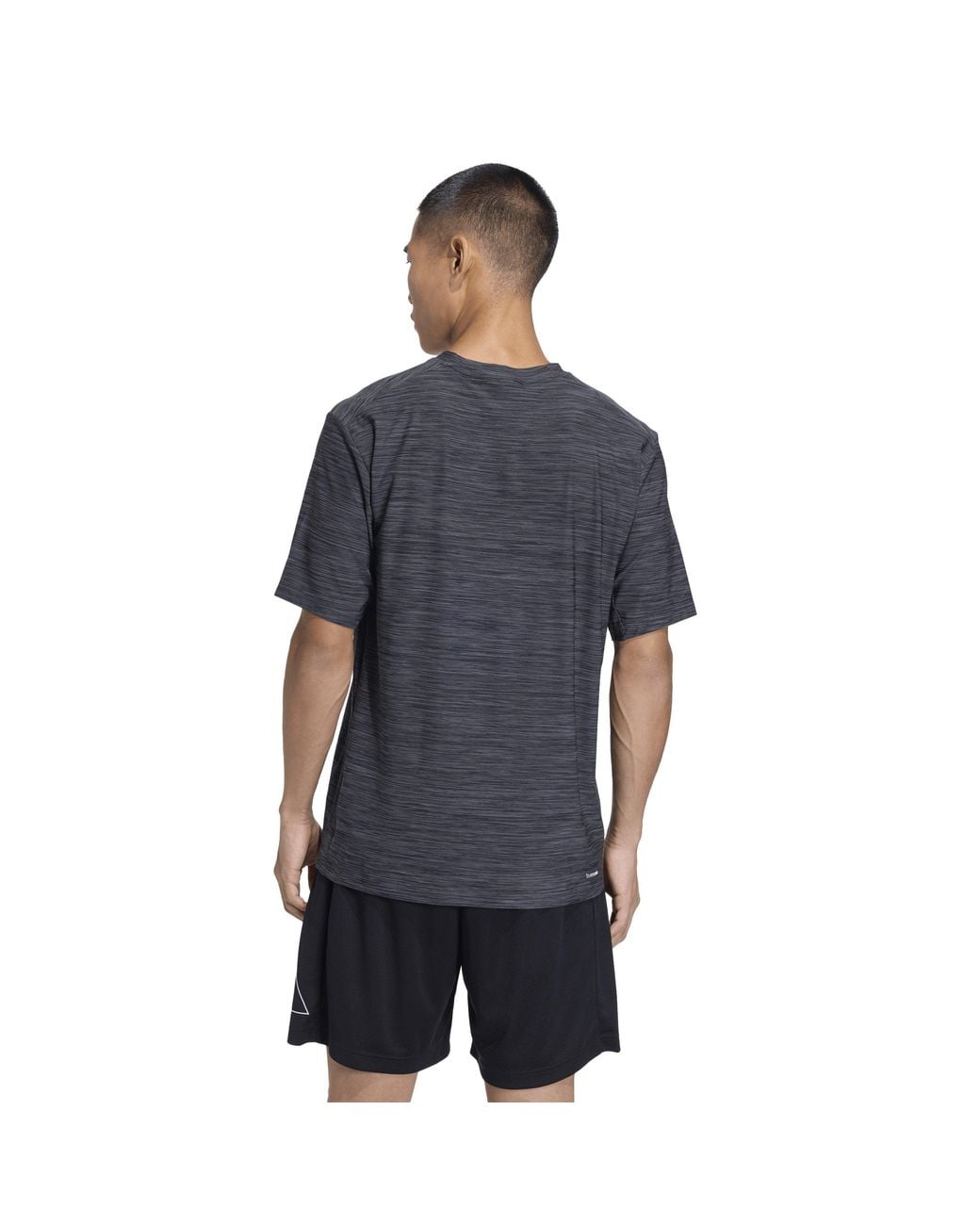 Adidas Black Train Essentials Stretch Training T-Shirt for men