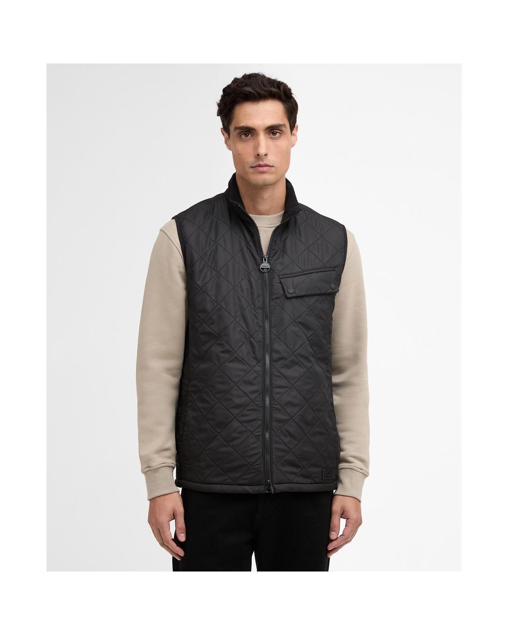 Barbour Black Contemporary Ariel Quilted Gilet for men