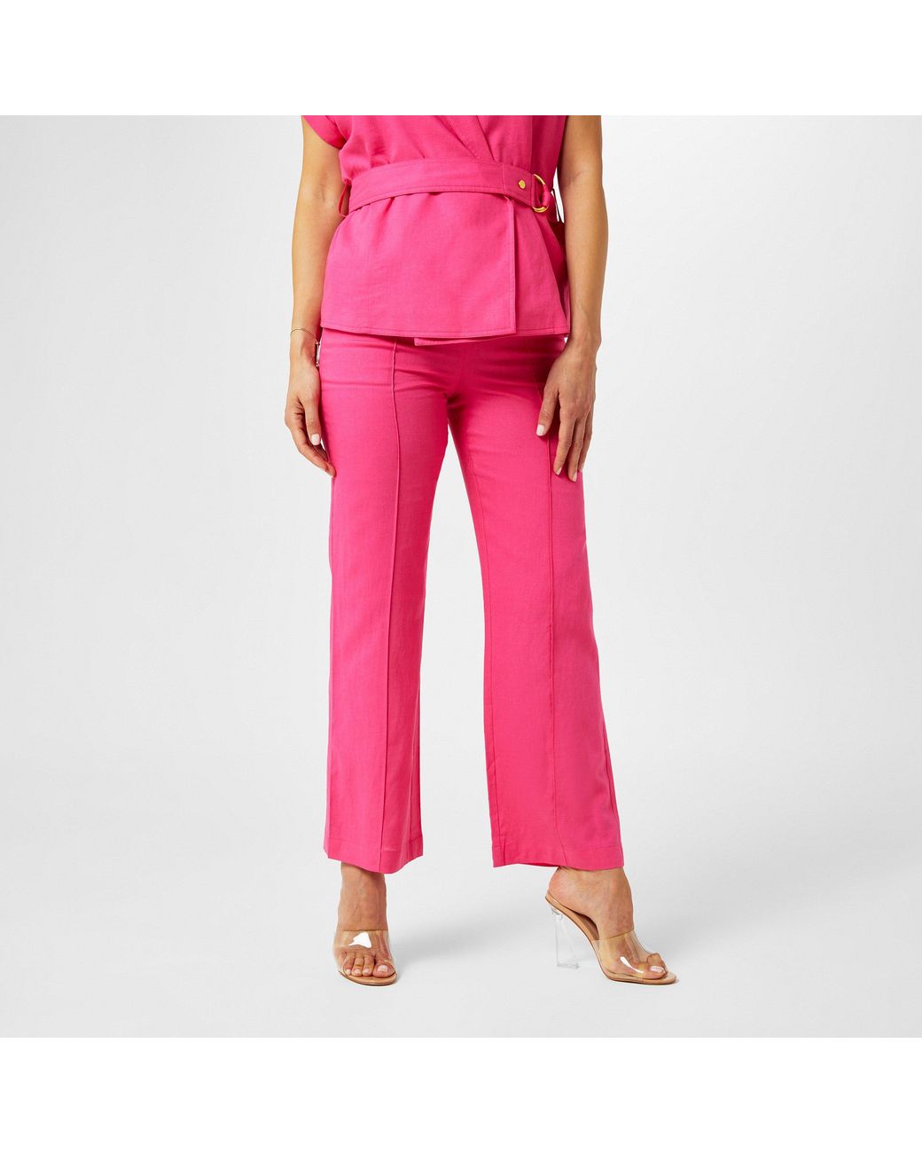 Biba Pink Linen Trouser