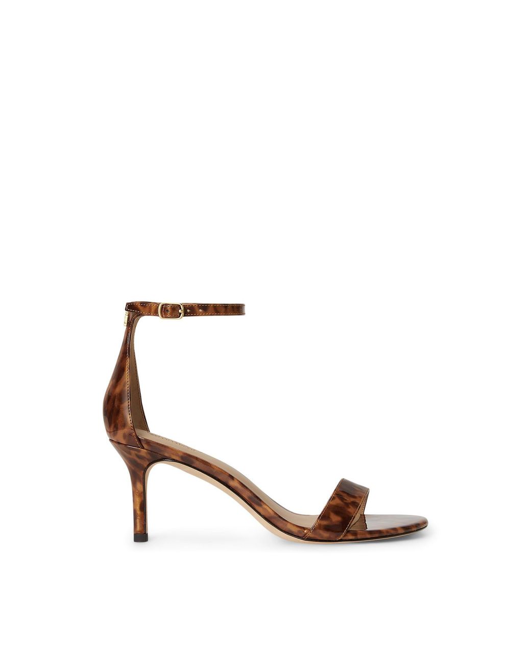 Ralph Lauren Brown Allie Mid Heeled Sandals