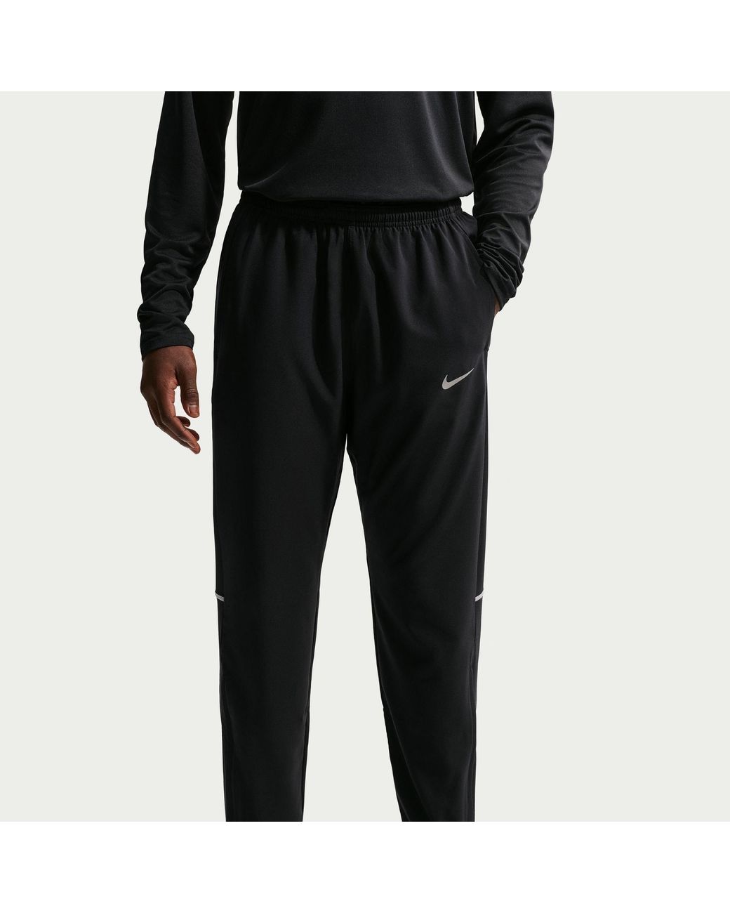 Nike Black Miler Woven Performance Tracksuit Bottoms for men