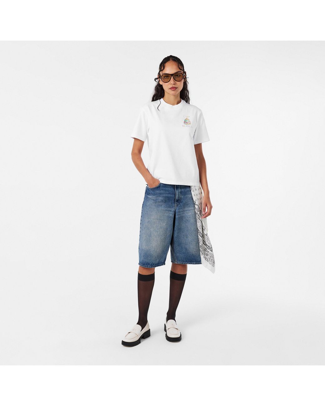 Casablanca White Casa Object Oversized T-Shirt