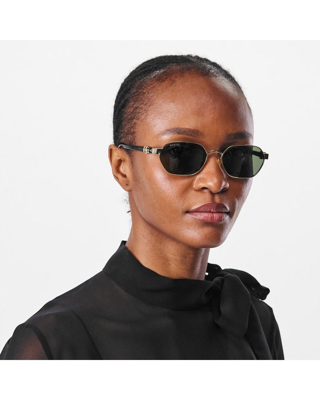 Gucci Gray Gg1593S Hexagon Sunglasses