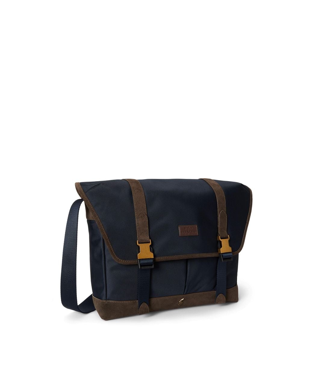 Polo Ralph Lauren Blue Suede Trim Messenger Bag for men