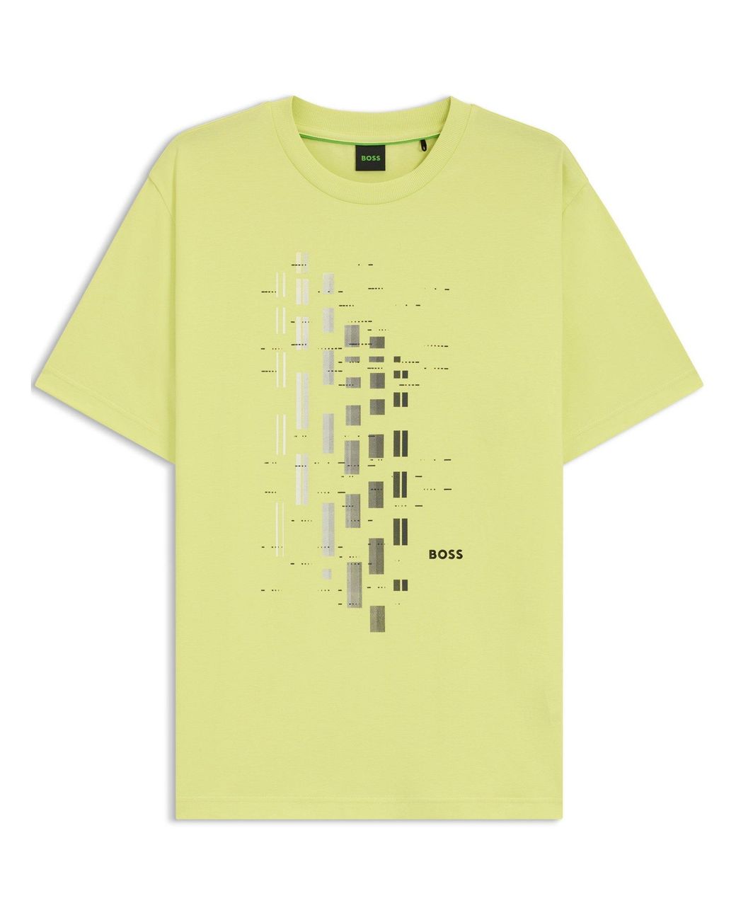 Boss Yellow Performance Geo Print Short Sleeve T-Shirt for men
