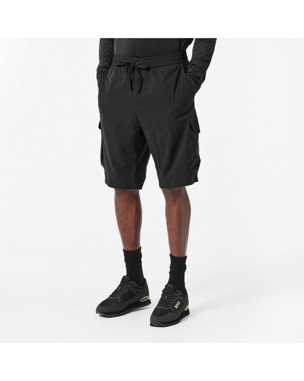 Boss Black Urbanex Cargo Woven Tracksuit Shorts for men