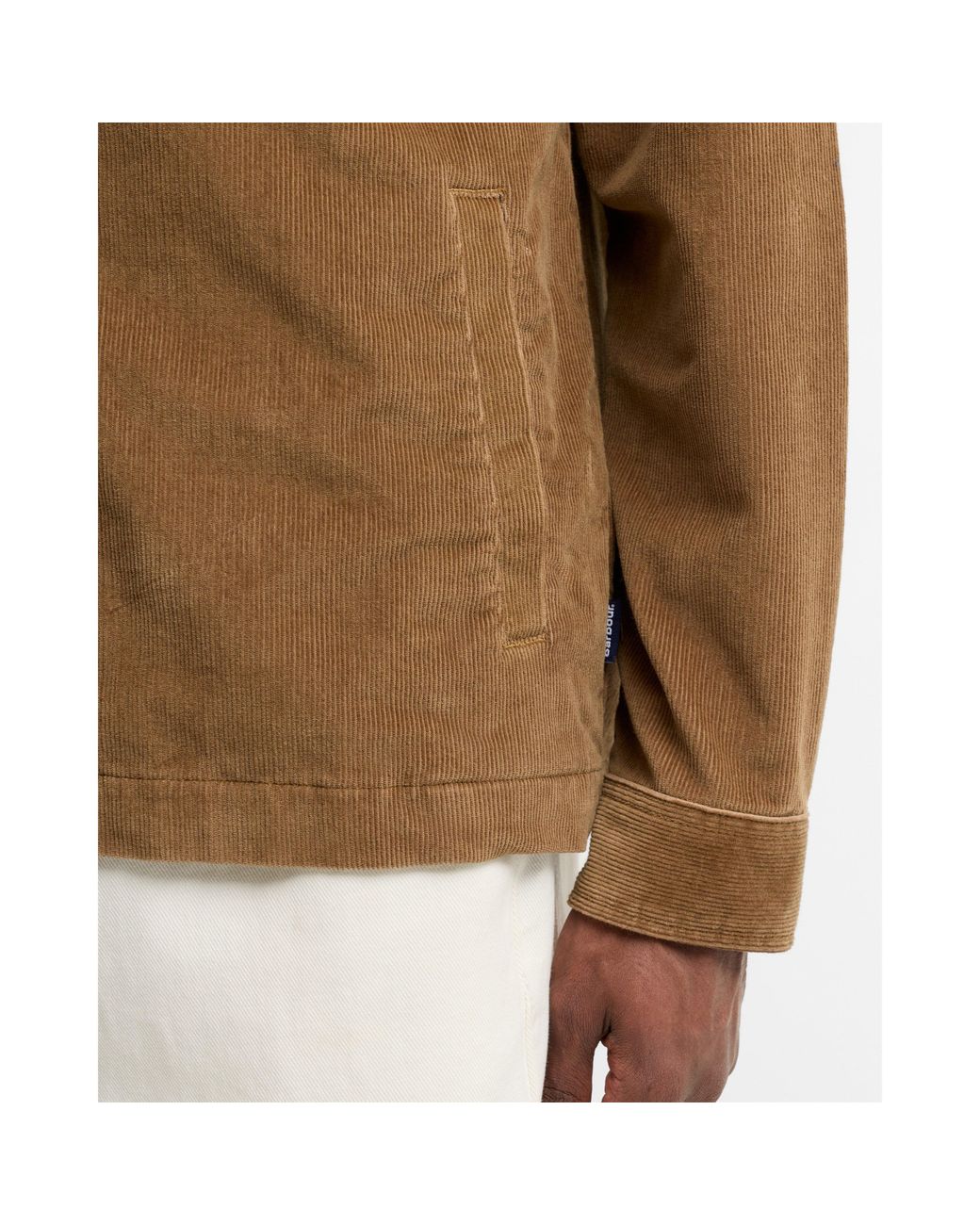 Barbour Brown Cord Cotton Long Sleeve Overshirt for men