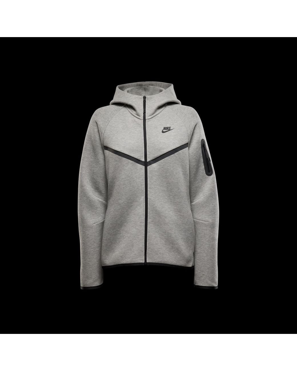 Nike Gray Tech Fleece Zip Hoodie