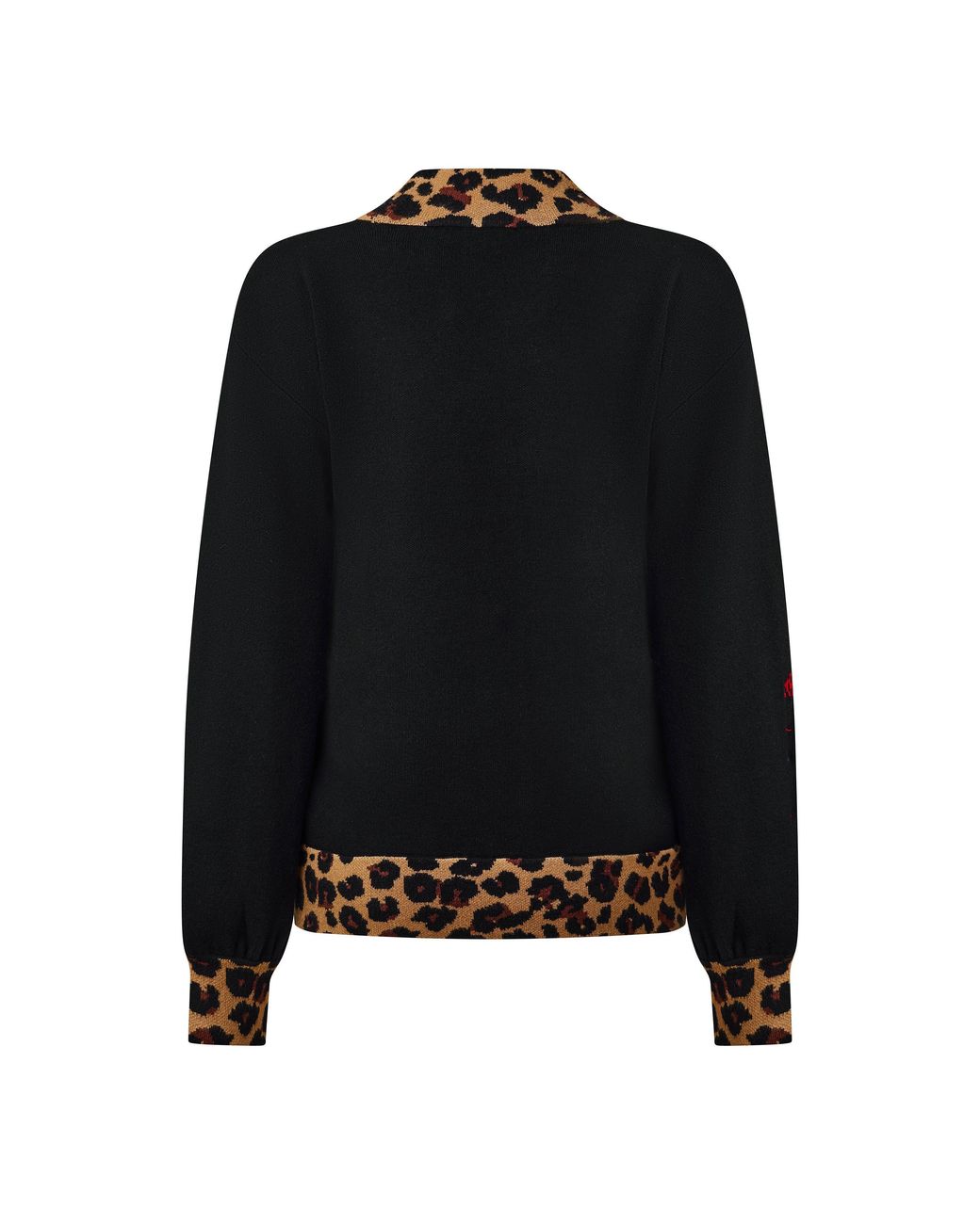 Never Fully Dressed Black Amore Embroidered Long-Sleeve Cardigan