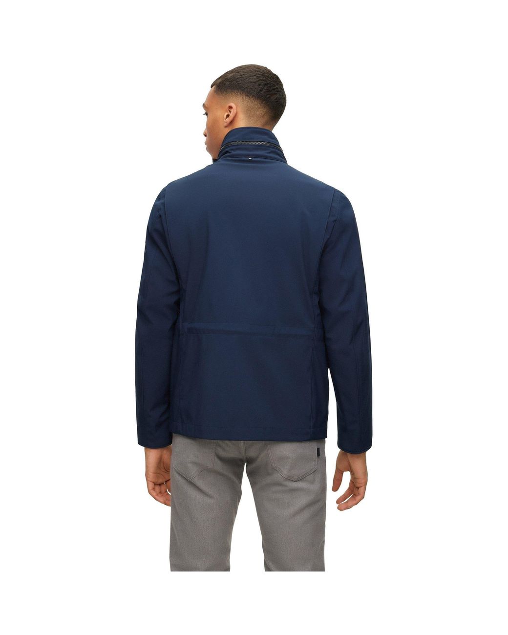 Boss Blue P Cardello Trench Coat for men