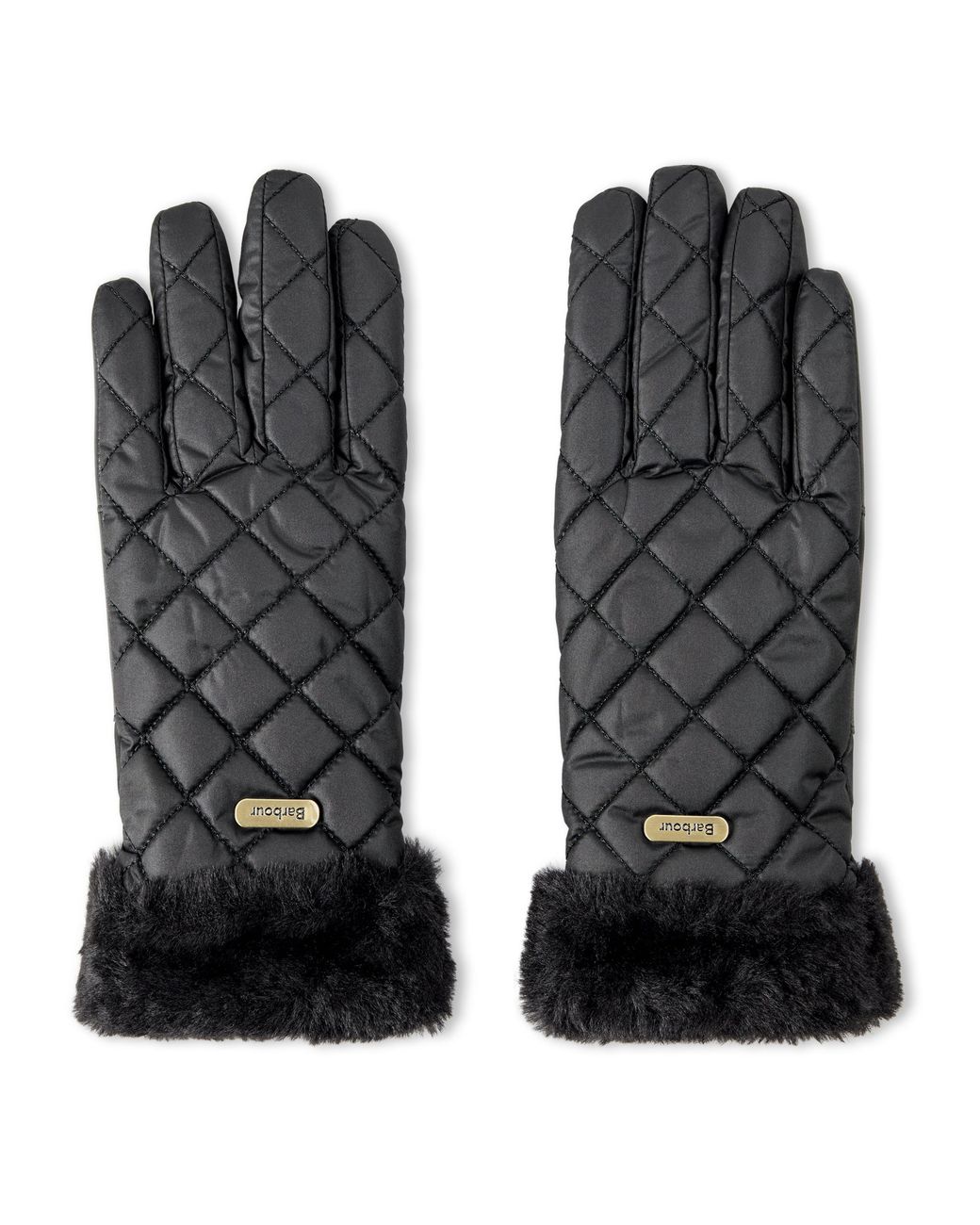 Barbour Blue Norwood Quilted Gloves