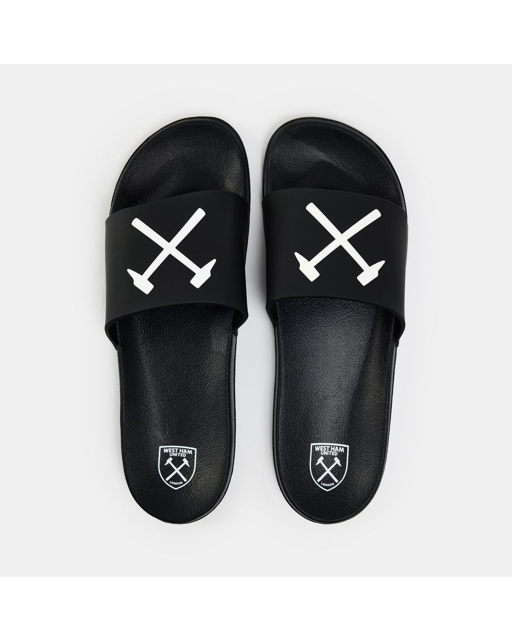 Team Black Adults Pool Sliders