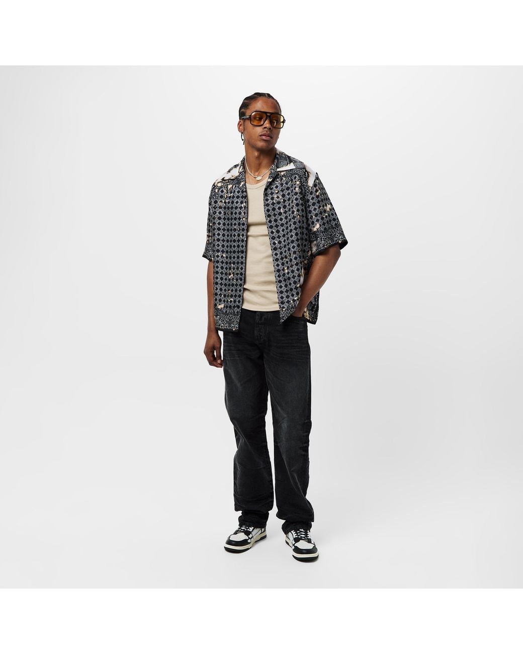 Amiri Black 'Beach Bandana Bowling' Shirt for men