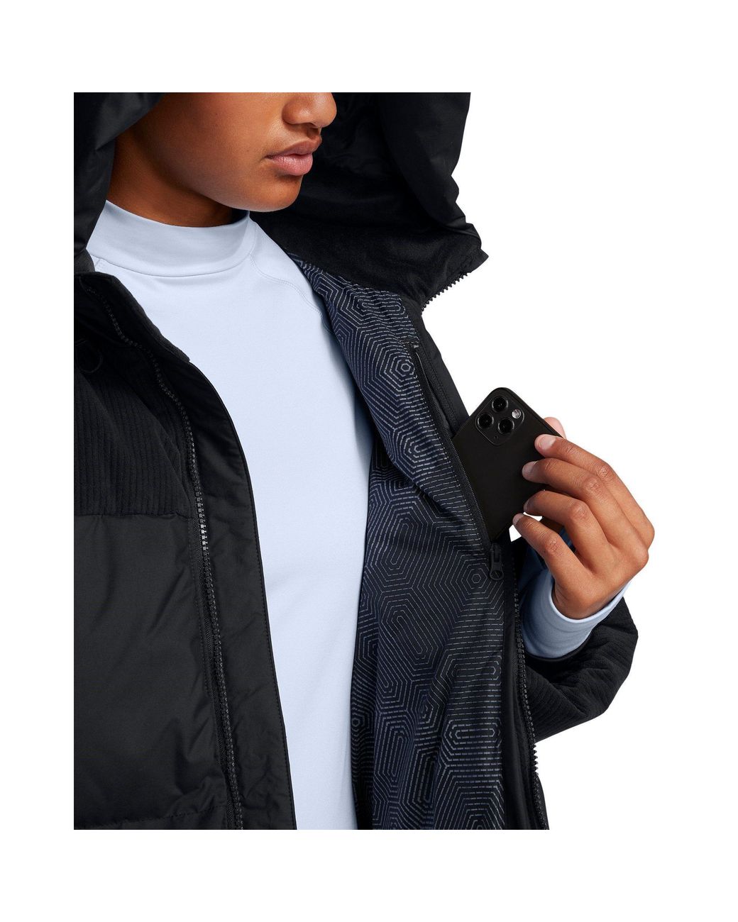 Under Armour Black Limitless Cord Quilted Heavyweight Puffer Jacket