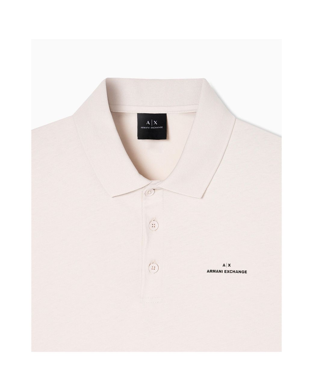 ARMANI EXCHANGE Pink Short-Sleeve Polo Shirt for men