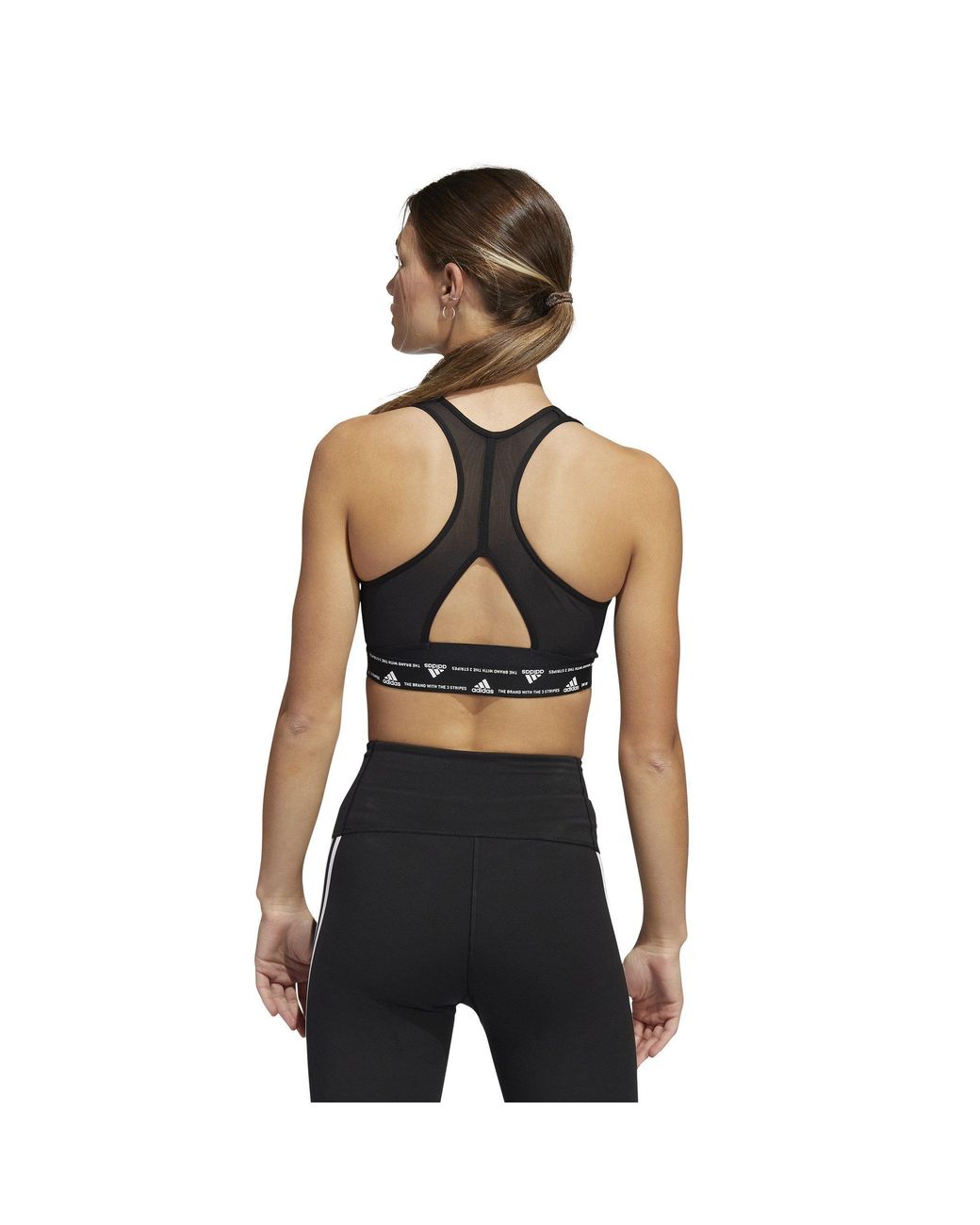 Adidas Black Plus Size Training Medium Support Good Bra