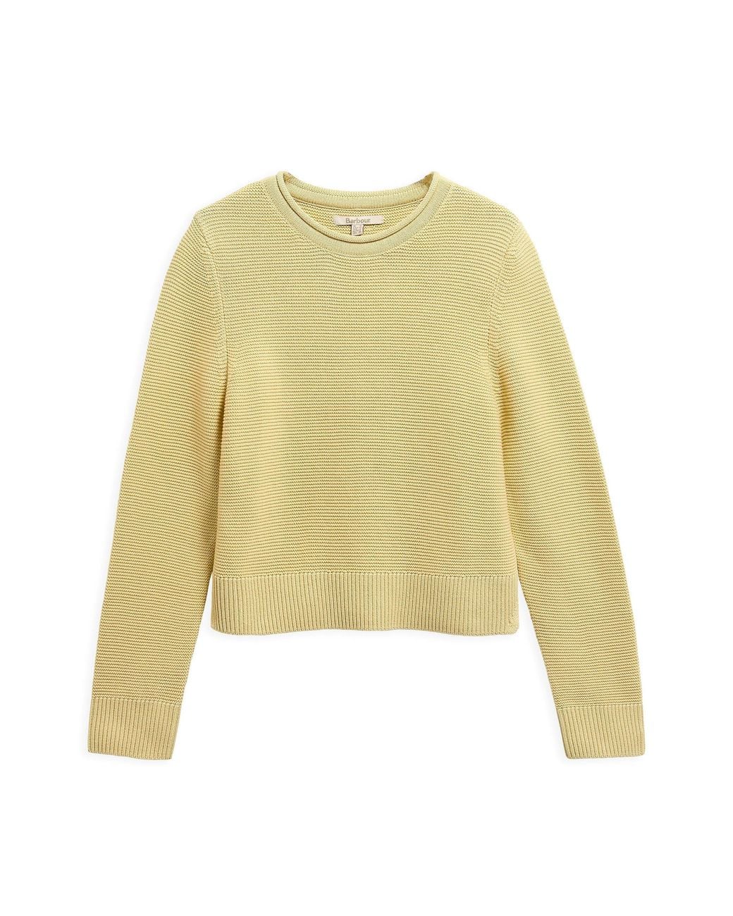 Barbour Yellow Crew Neck Jumper