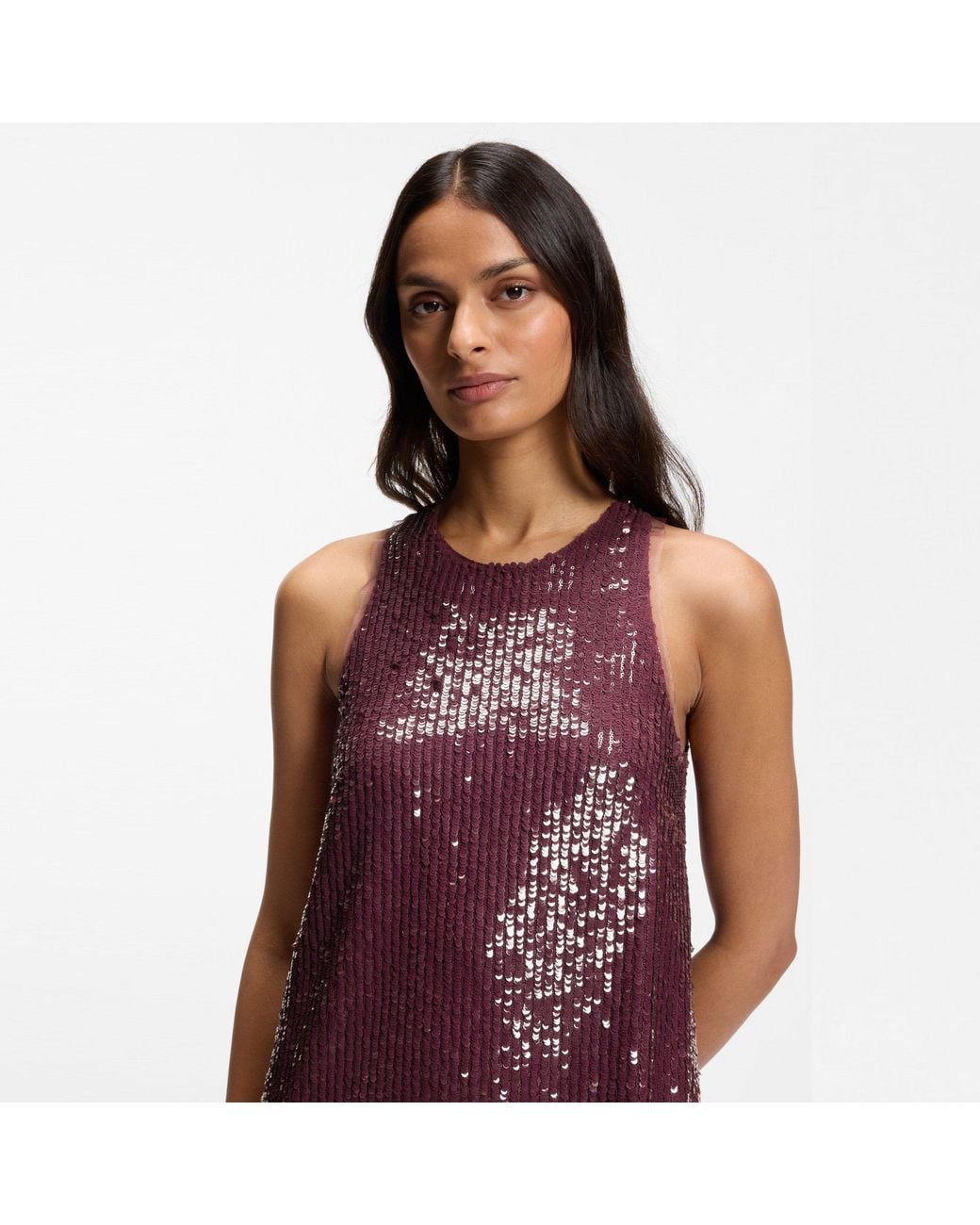 Boss Purple Dycole Dress Ld64