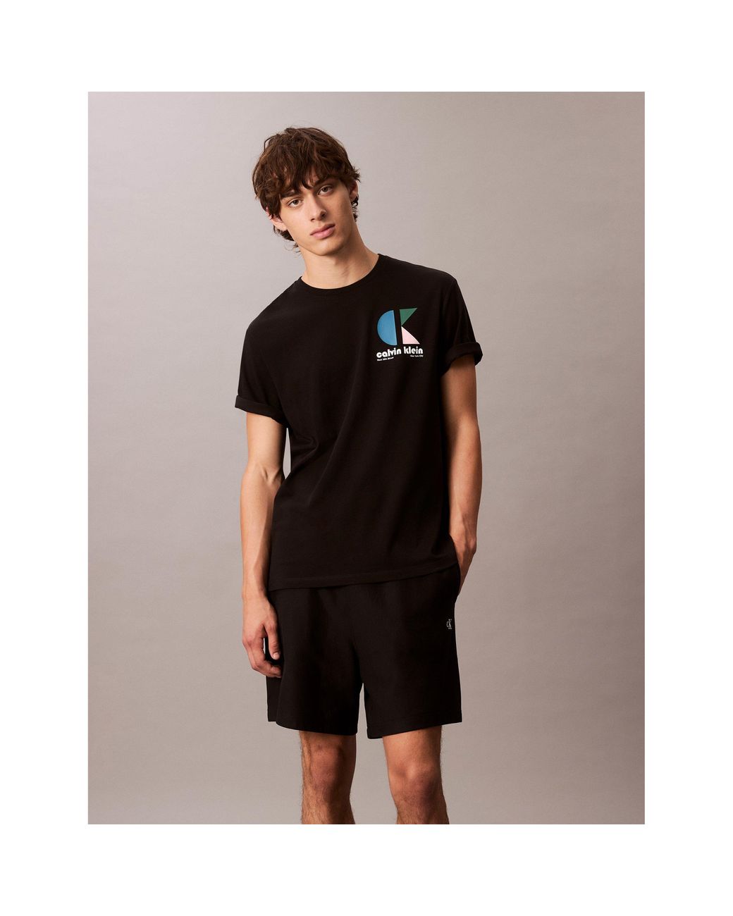 Calvin Klein Black Graphic Logo T-Shirt for men