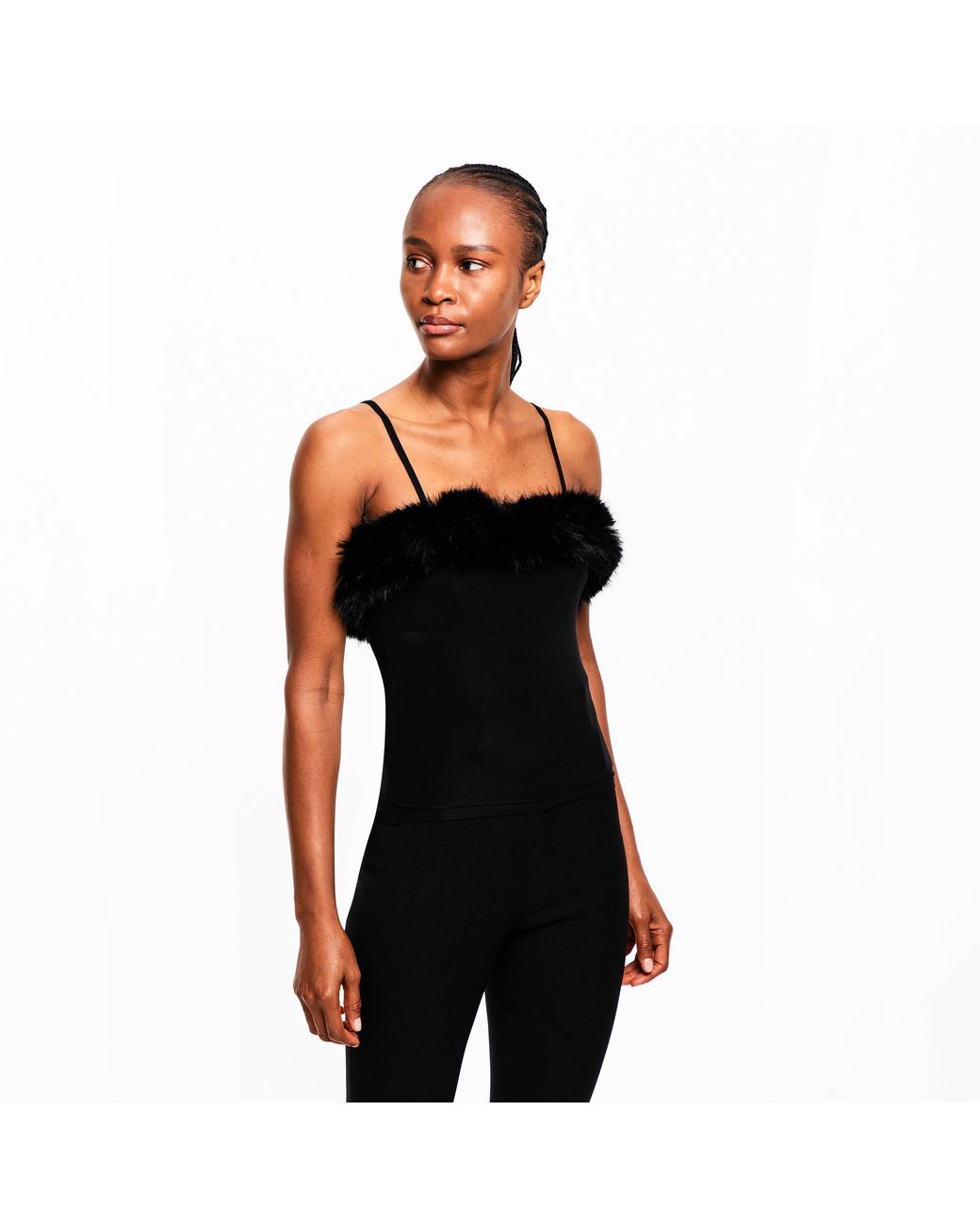 Balenciaga Black Bal Strap Cami Top