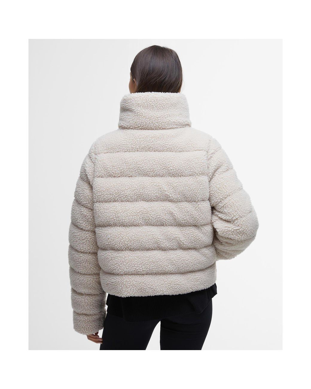 Barbour Gray Fleece Quilted Jacket