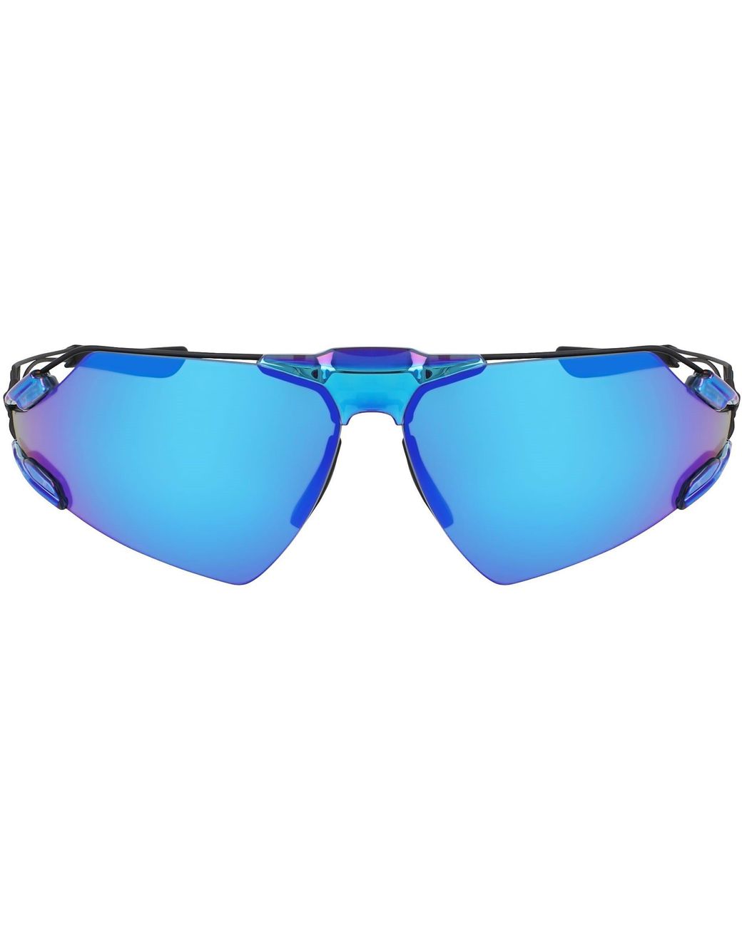 Nike Blue Zeus Edge Wrap Sunglasses