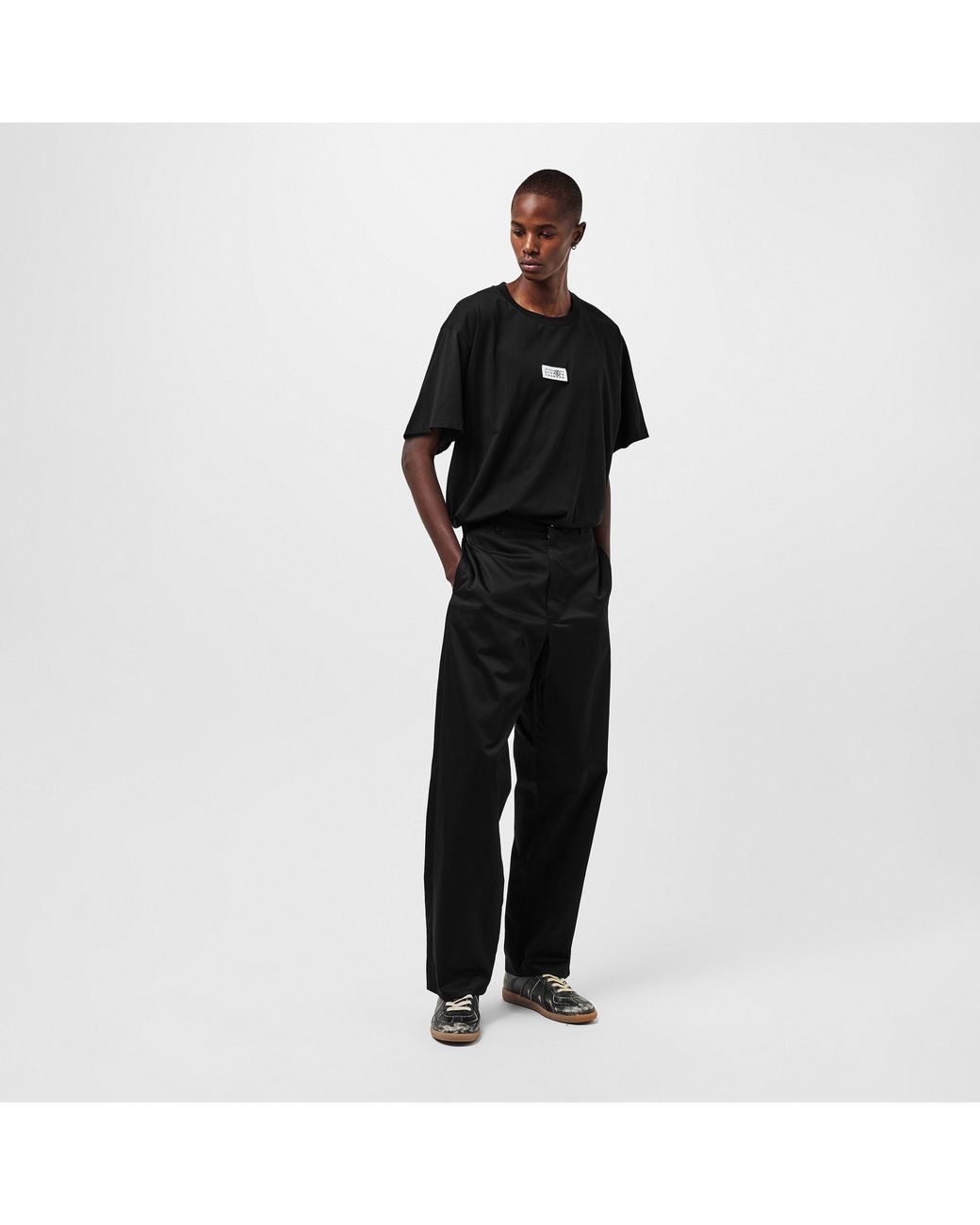 MM6 by Maison Margiela Black Logo T-Shirt for men