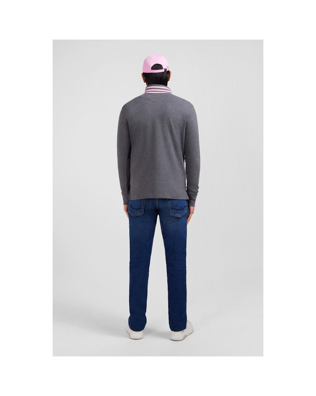 Eden Park Blue Cotton Polo With Contrasting Neck for men