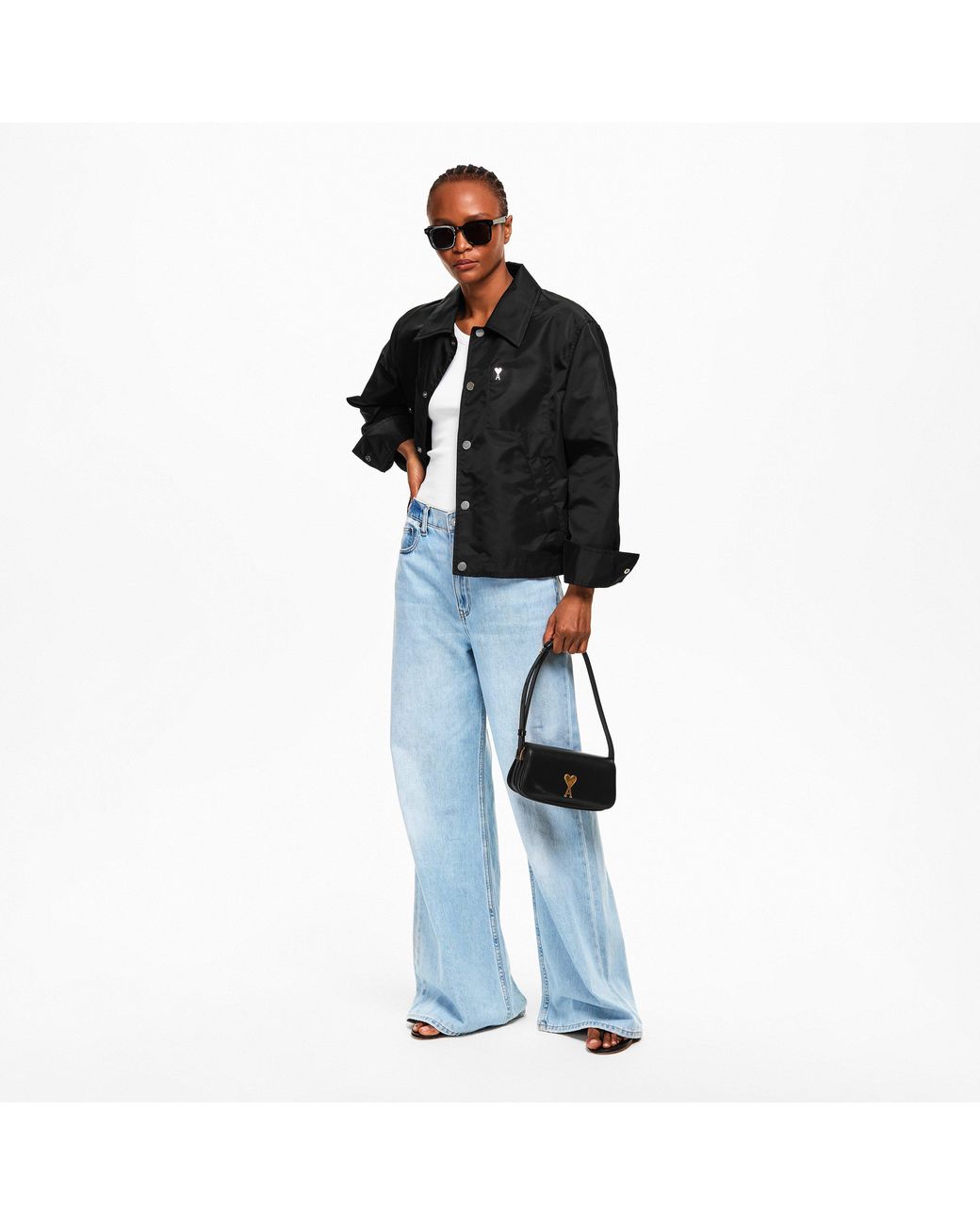 AMI Black Coach Overshirt