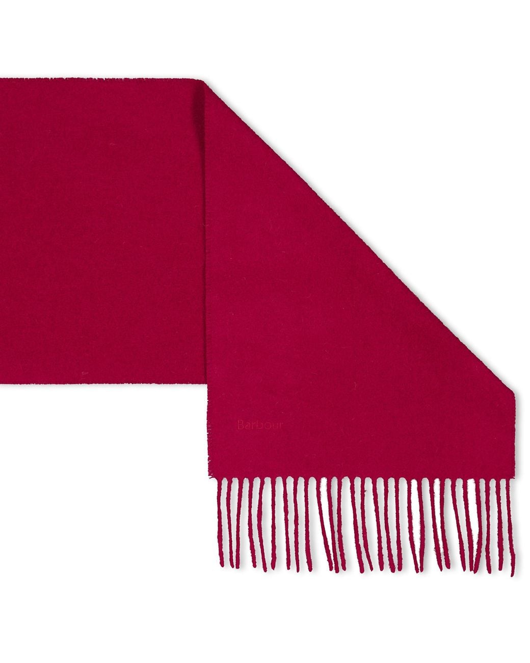 Barbour Red Lambswool Woven Scarf