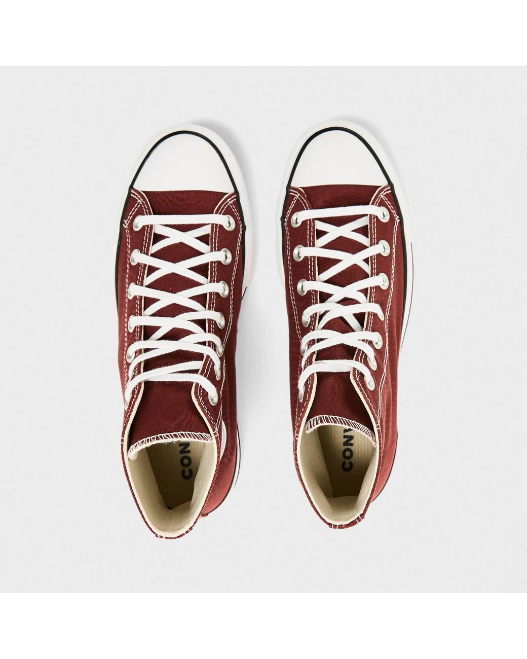 Converse Red All Star Platform High Top Trainers