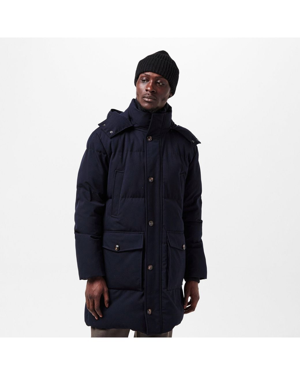 Pal Zileri Blue Medium-Weight Insulation Medium Puffer Jacket for men