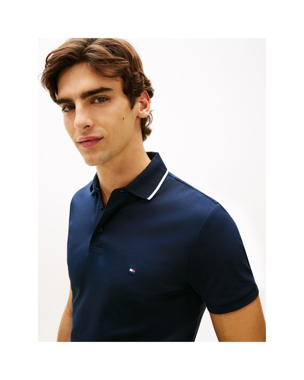 Tommy Hilfiger Blue Short Sleeve Polo Shirt for men