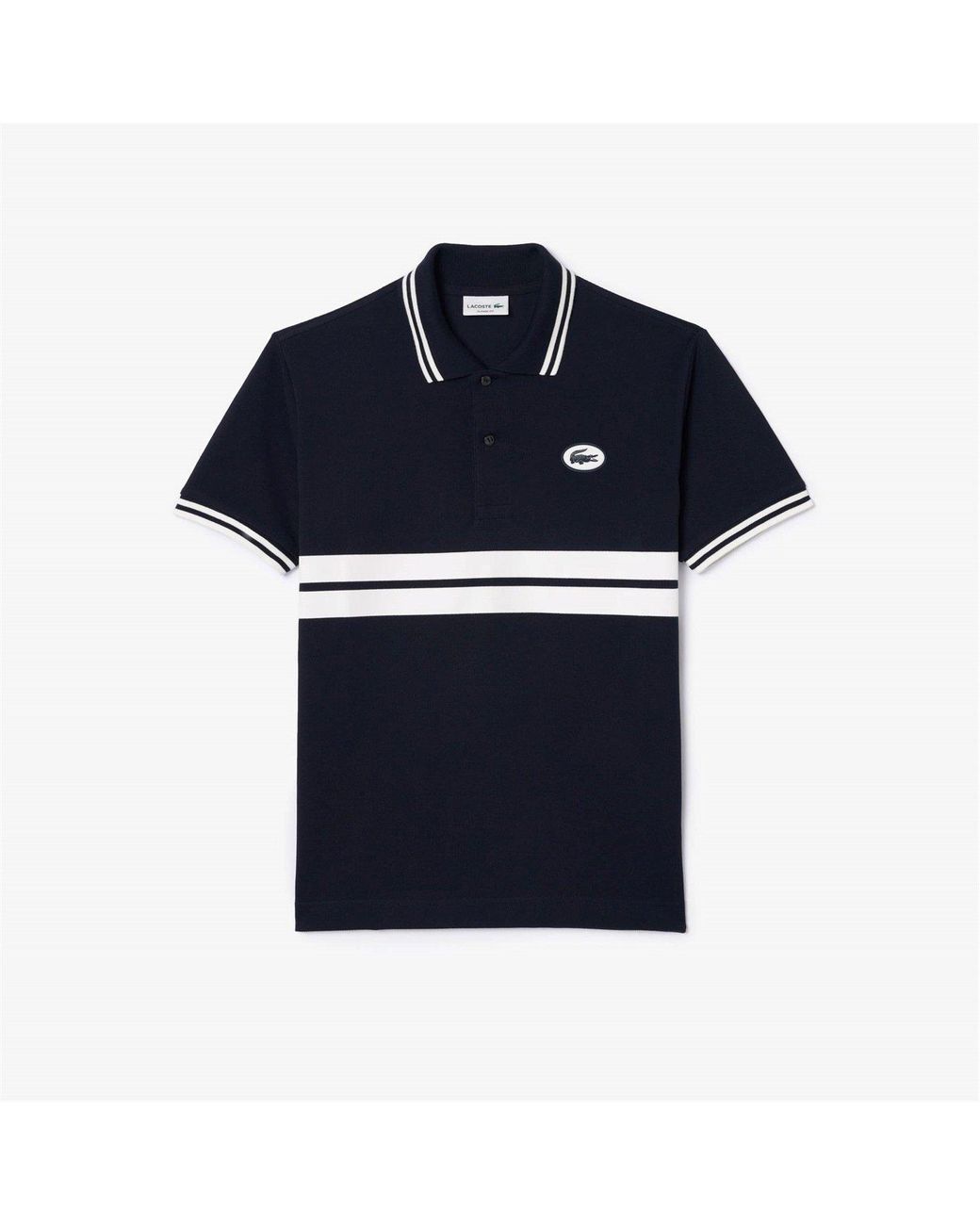 Lacoste Blue Stripe Polo Shirt for men