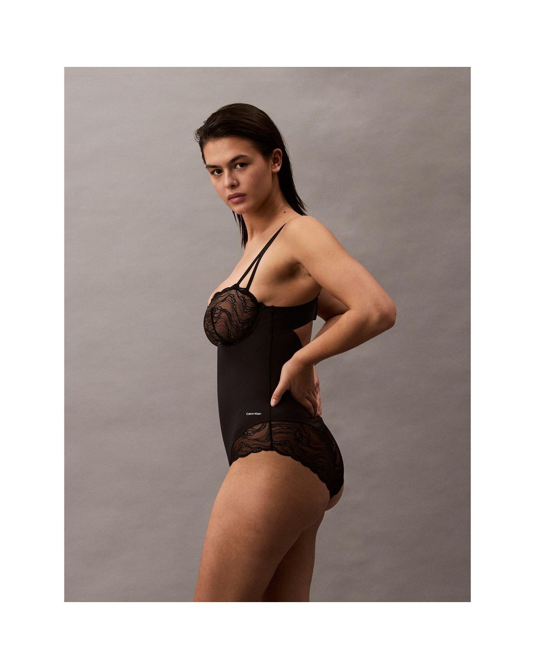 Calvin Klein Black Seamless Targeted Compression Shapewear Bodysuit