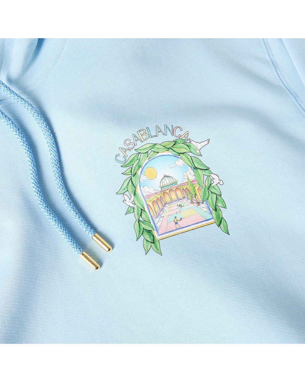Casablanca Blue Larche Logo Over The Head Hoodie for men
